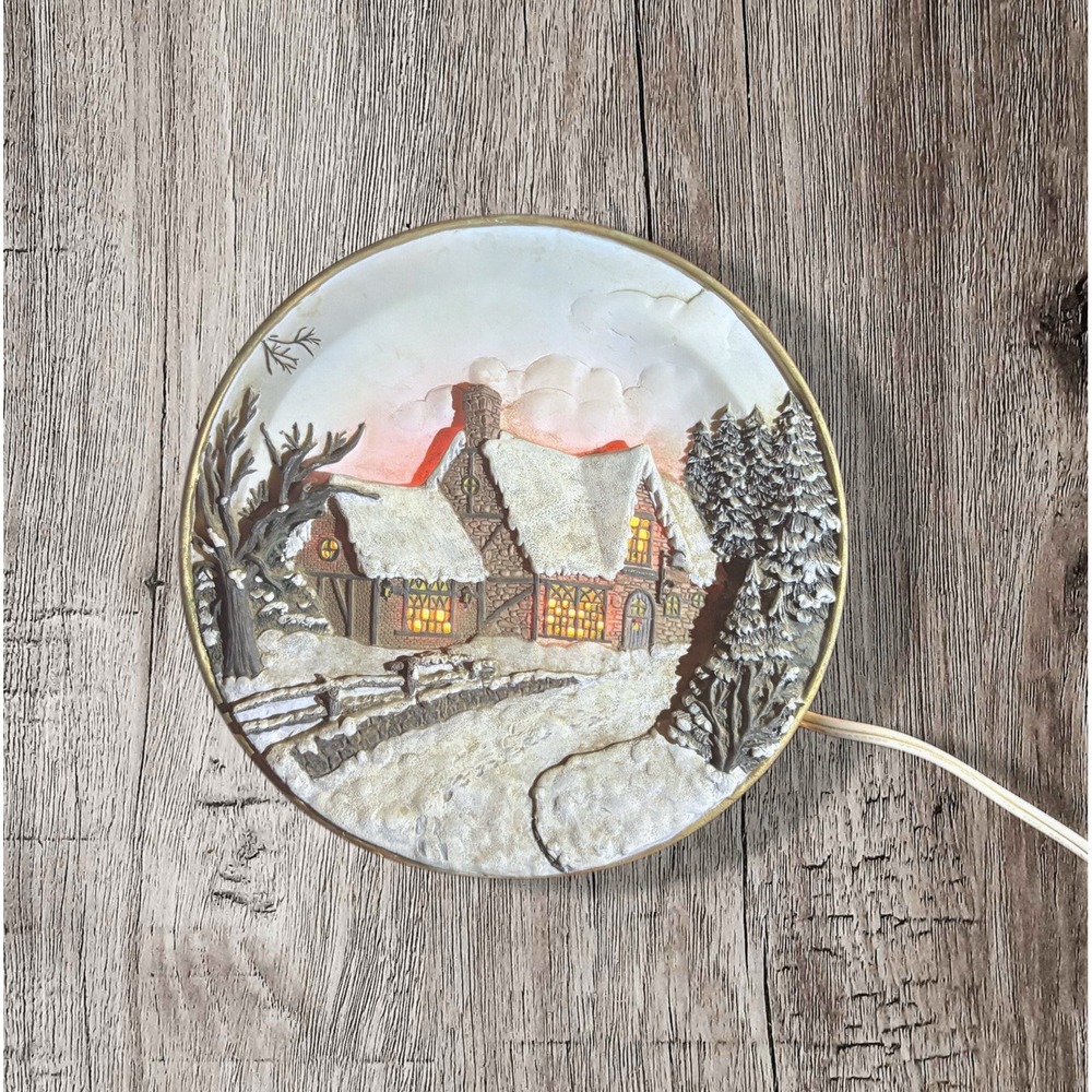 Beautiful landscape plate with light